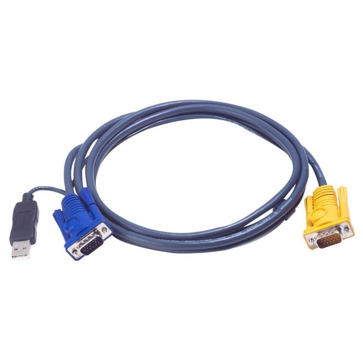 Cablu KVM USB-PS/2 SPHD 6m, ATEN 2L-5206UP imagine noua