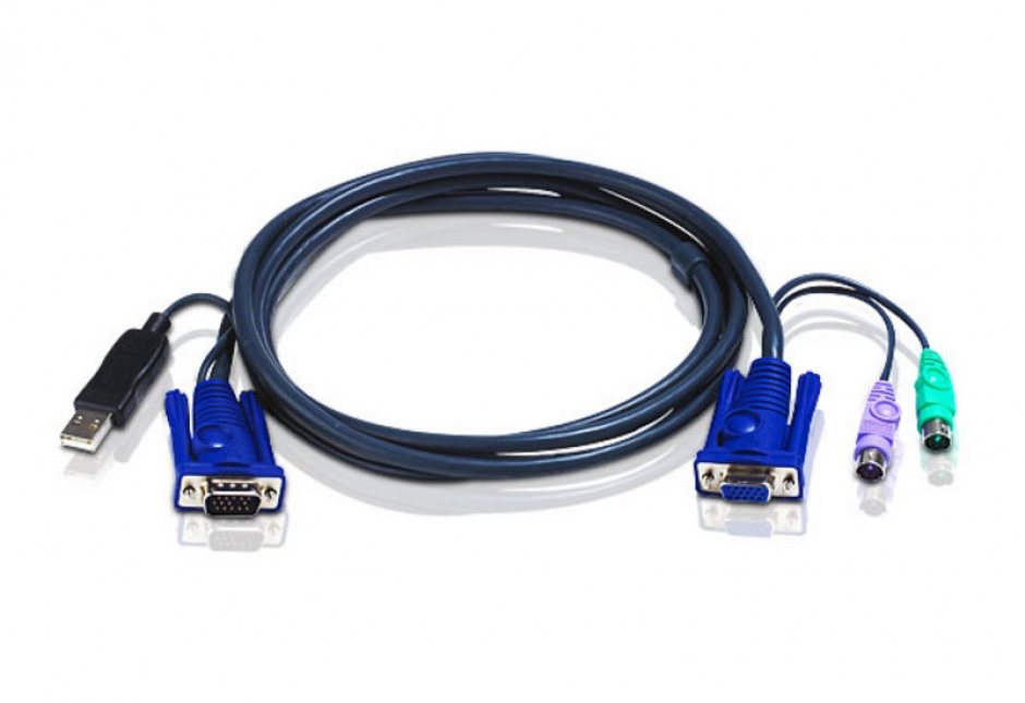 Cablu KVM USB-PS/2 1.8m, ATEN 2L-5502UP 1.8m imagine noua tecomm.ro