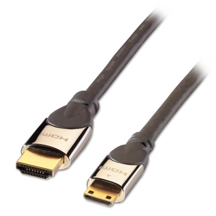 Cablu HDMI la Mini HDMI-C CROMO v2.0 2m, Lindy L41437 (2M imagine noua tecomm.ro