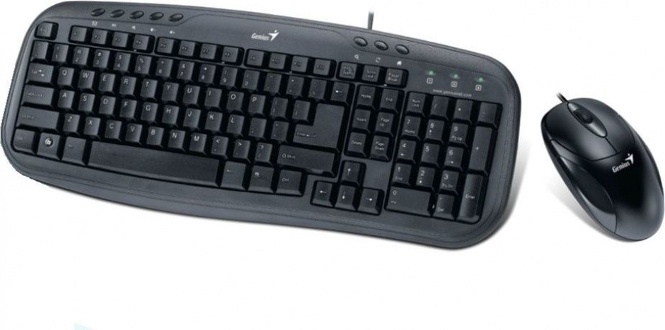 Kit tastatura + mouse USB KM-210 Negru, Genius imagine noua