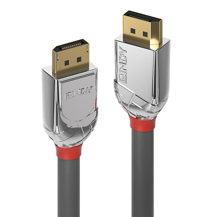 Cablu DisplayPort 8K60Hz/4K@160Hz T-T v1.4 Cromo Line 2m, Lindy L36302 (2M imagine noua tecomm.ro