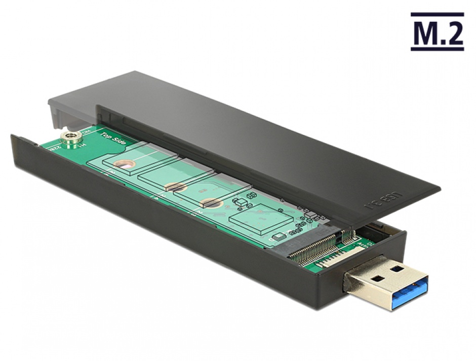 Rack extern pentru SSD M.2 Key B 80 mm la USB 3.1, Delock 42593