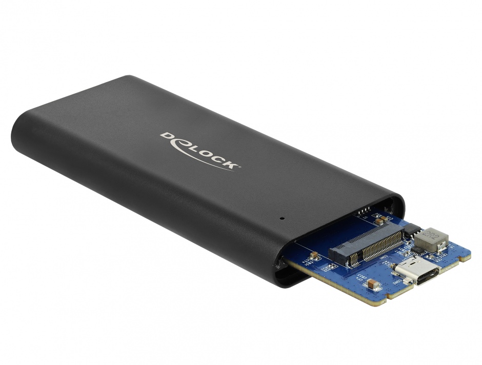 Rack extern USB 3.1 Gen 2-C pentru M.2 NVMe PCIe SSD, Delock 42614 (SSD) imagine noua 2022