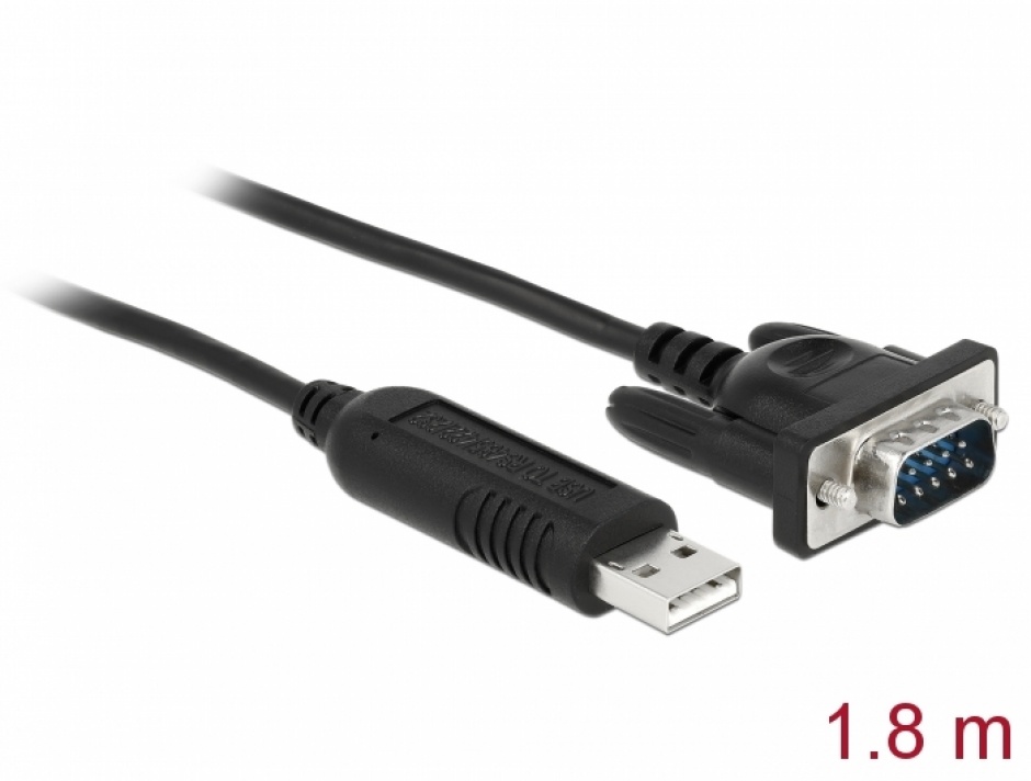 Adaptor USB la Serial RS-232/422/485 15 kV ESD 1.8m, Delock 87741 imagine noua