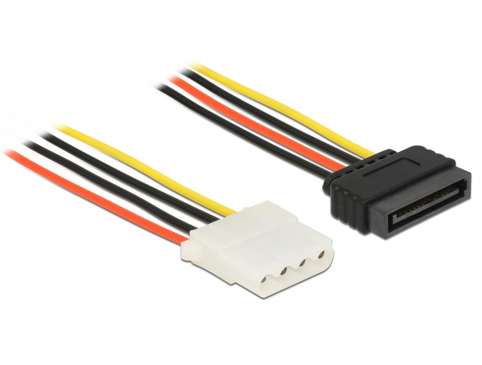 Cablu de alimentare SATA la Molex T-M 20cm, Delock 60136 conectica.ro