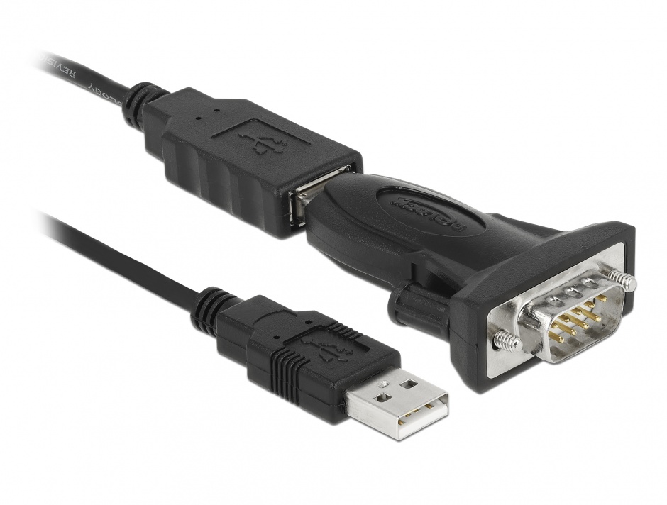 Adaptor USB la Serial RS232 FTDI, Delock 61425 conectica.ro