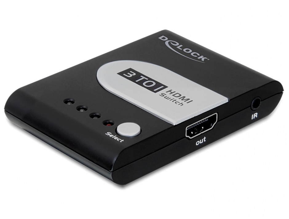 Switch hdmi full hd 3 porturi cu telecomanda, delock 61788