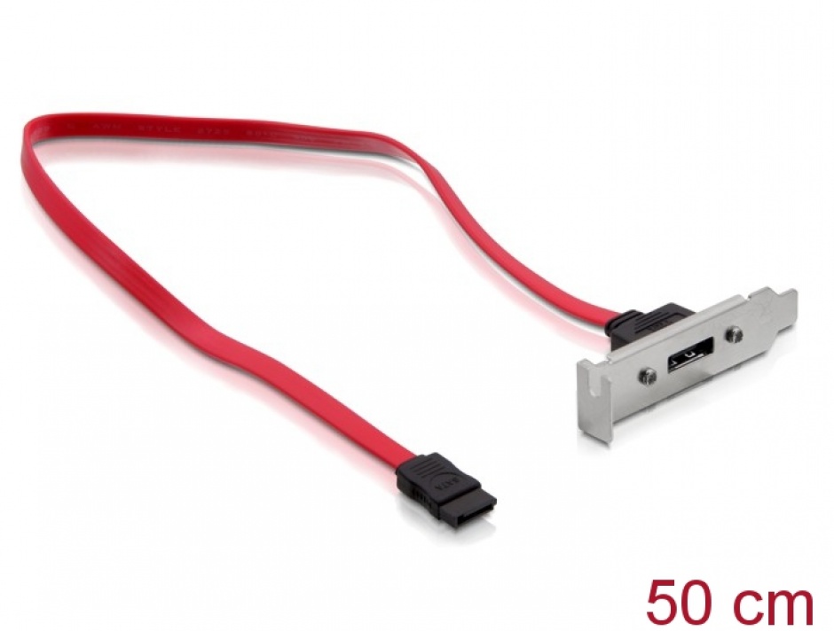 Bracket 1x sata intern la 1x esata extern 50cm, low profile, delock 61826