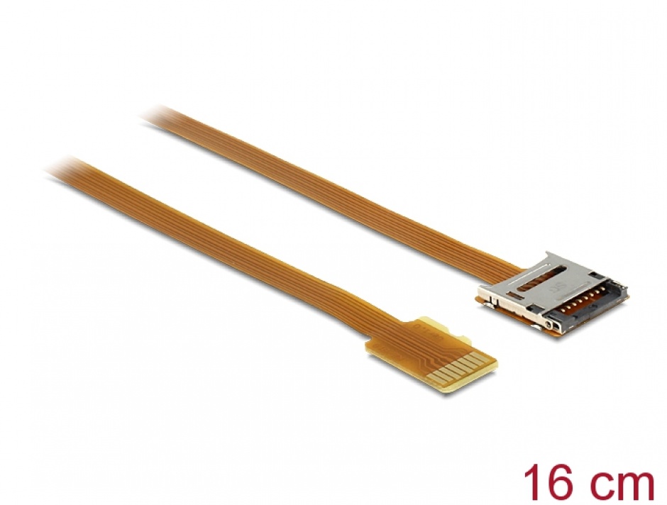 Cablu prelungitor Micro SD T-M 16cm, Delock 61870 16cm imagine noua 2022