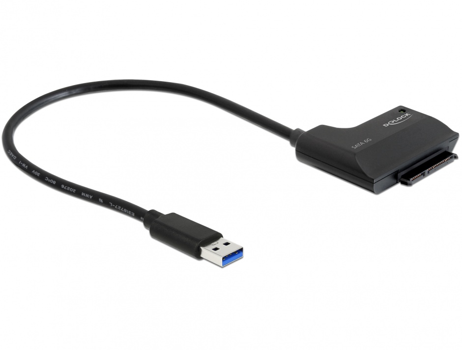Adaptor USB 3.0 la SATA III 6Gb/s 2.5″/3.5″ HDD, Delock 61882 imagine noua