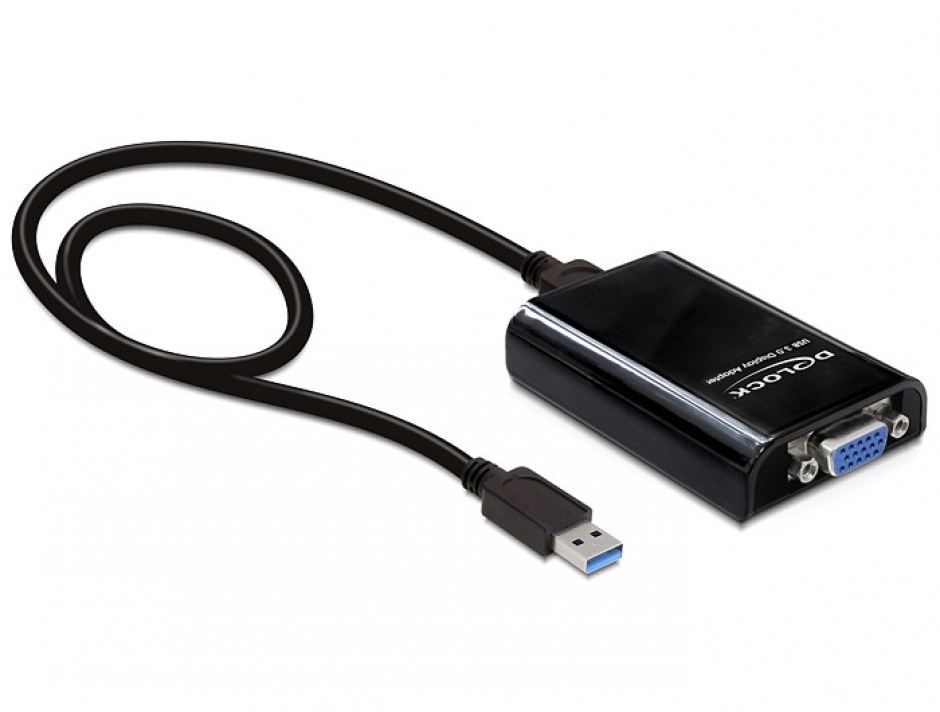 Adaptor USB 3.0 la VGA, Delock 61955 imagine noua