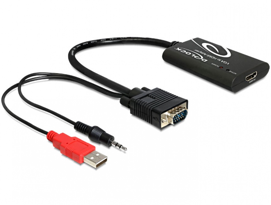 Convertor VGA la HDMI cu Audio, Delock 62408 62408 imagine noua 2022