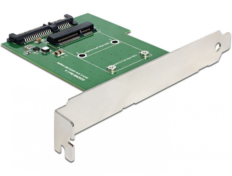 Convertor sata 22 pini la msata cu bracket, delock 62433