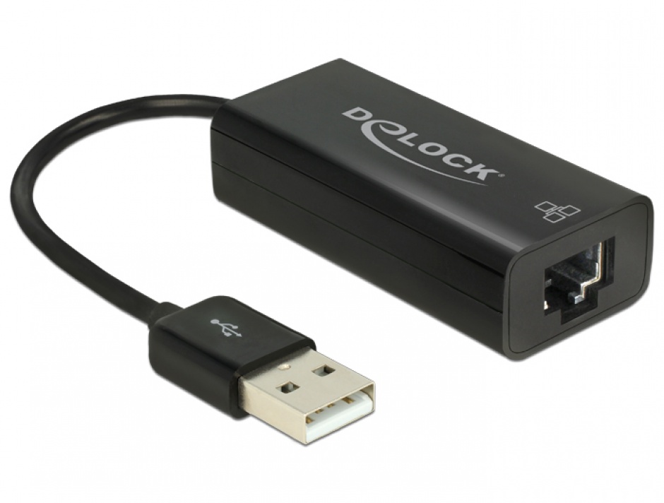 Adaptor USB 2.0 la retea LAN 10/100 Mbps, Delock 62595 imagine noua