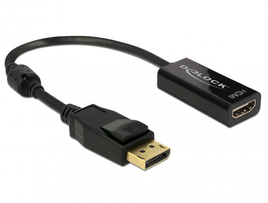 Adaptor Displayport la HDMI T-M 1.2 4K Pasiv Negru, Delock 62609 imagine noua