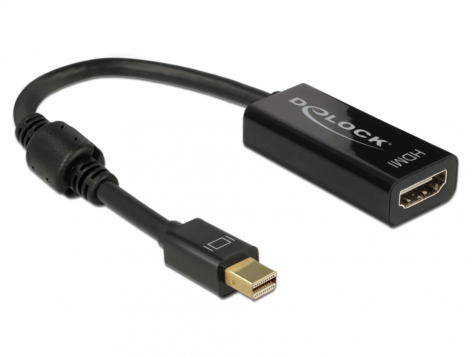 Adaptor mini Displayport la HDMI T-M 1.2 4K Pasiv Negru, Delock 62613 1.2 imagine noua