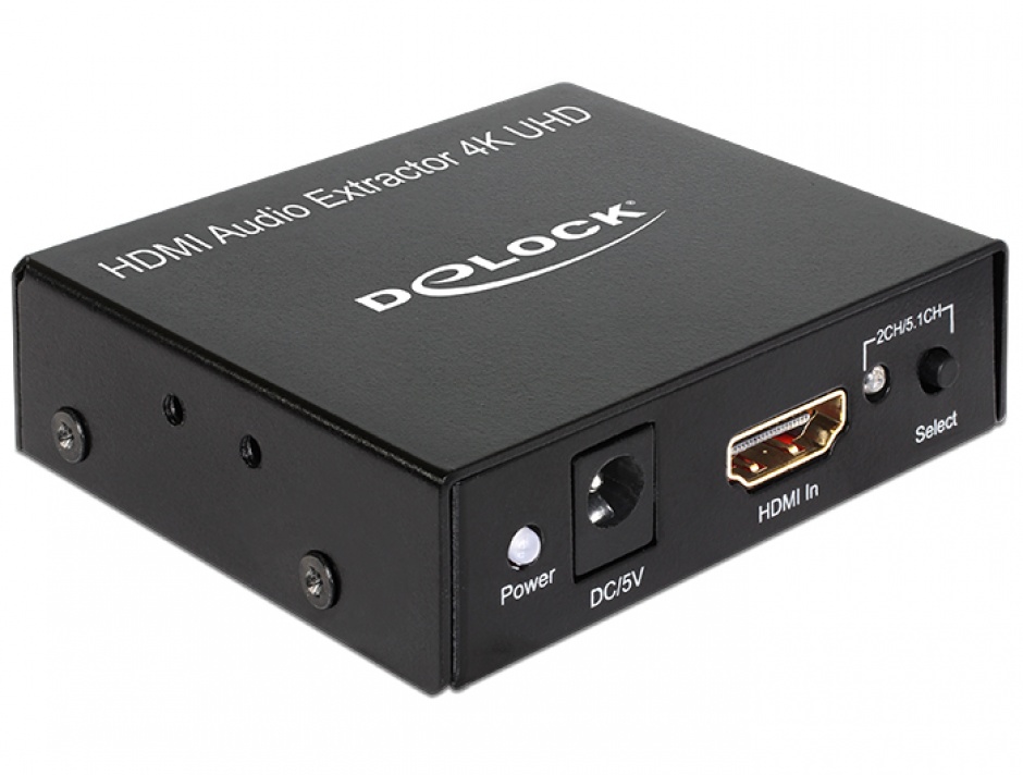 Extractor audio HDMI Stereo / 5.1 Channel 4K, Delock 62692 conectica.ro imagine noua tecomm.ro