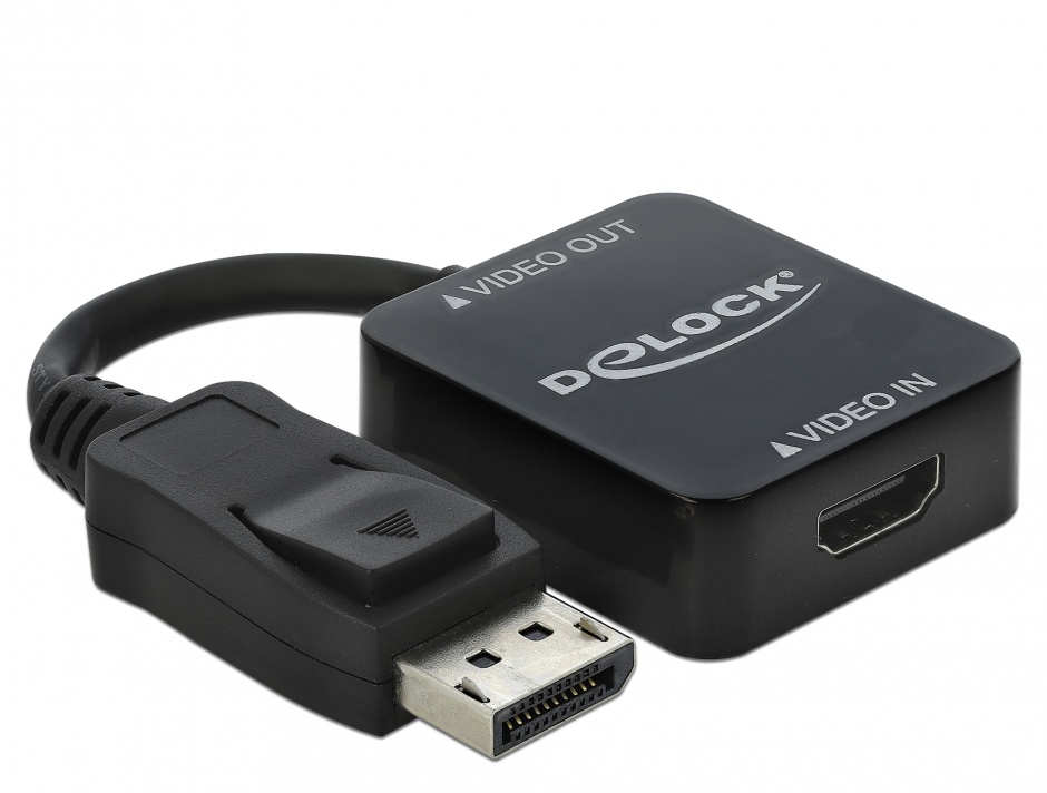 Adaptor hdmi la displayport 1.2 negru, delock 62712