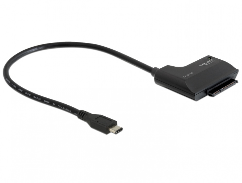 Adaptor USB tip C la SATA III 6 Gb/s 22 pini 2.5″/3.5″ HDD, Delock 62715 conectica.ro imagine noua tecomm.ro