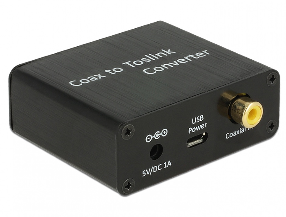 Convertor Digital Audio Coaxial la TOSLINK, Delock 62790