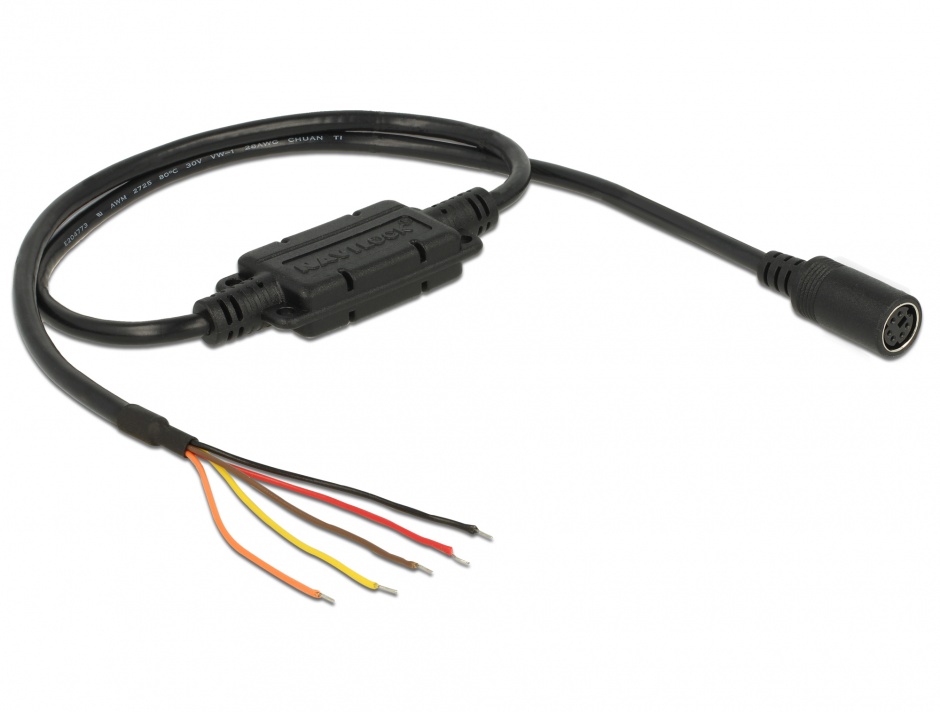 Cablu MD6 socket serial la 5 fire deschise TTL (5 V) 52cm, Navilock 62884 imagine noua