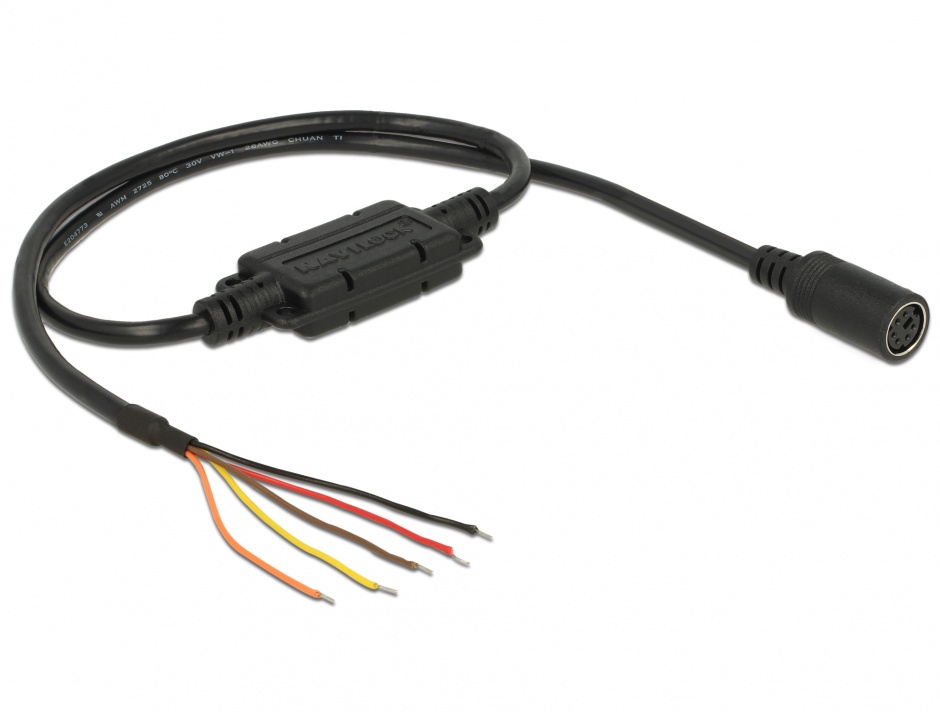 Cablu MD6 socket serial la 5 fire deschise LVTTL (3.3 V) 52cm, Navilock 62928 imagine noua