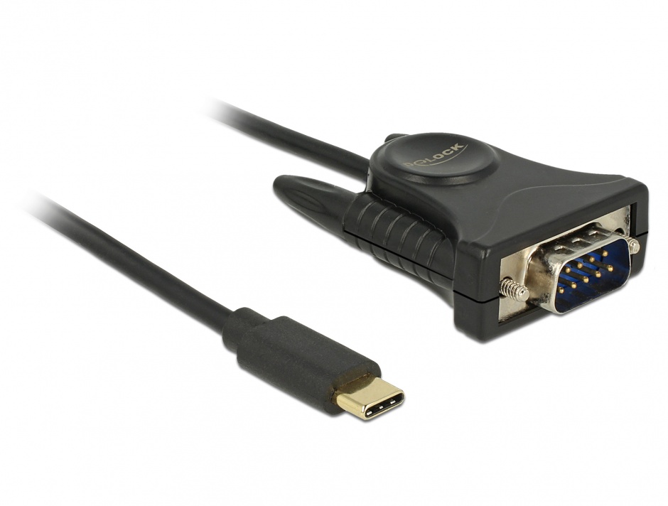 Adaptor USB-C la Serial RS232 1.8m, Delock 62964 imagine noua