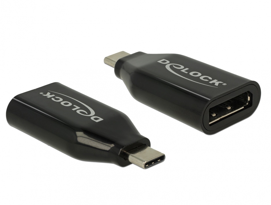 Adaptor USB-C la Displayport (DP Alt Mode) 4K 60Hz T-M, Delock 62977 conectica.ro