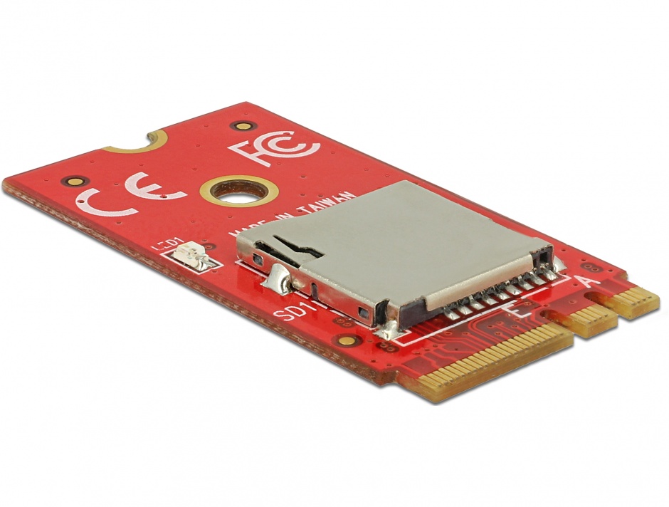 Adaptor M.2 Key A+E la 1 x Micro SD Card Slot, Delock 62979 conectica.ro