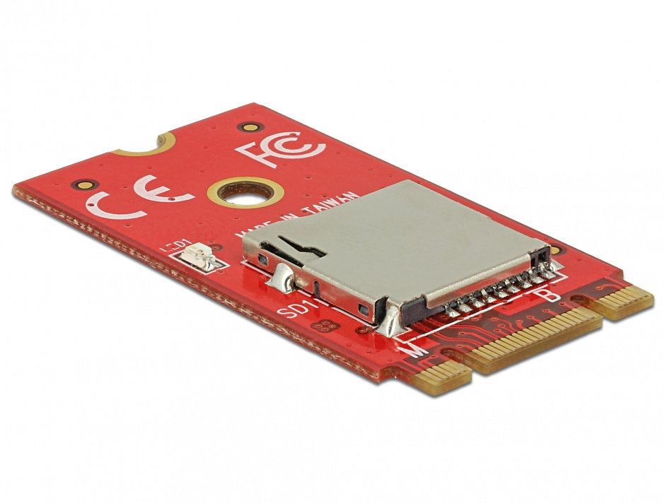 Adaptor m.2 key b+m la 1 x micro sd card slot, delock 62983