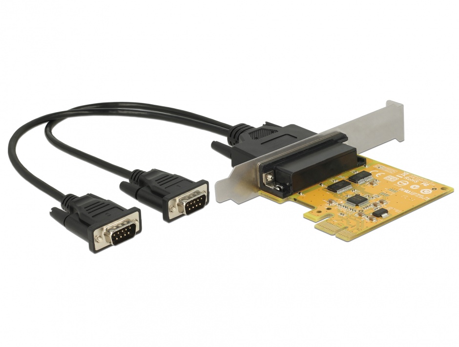 PCI Express la 2 x Serial RS-232 high speed 921K protectie ESD, Delock 62996 62996