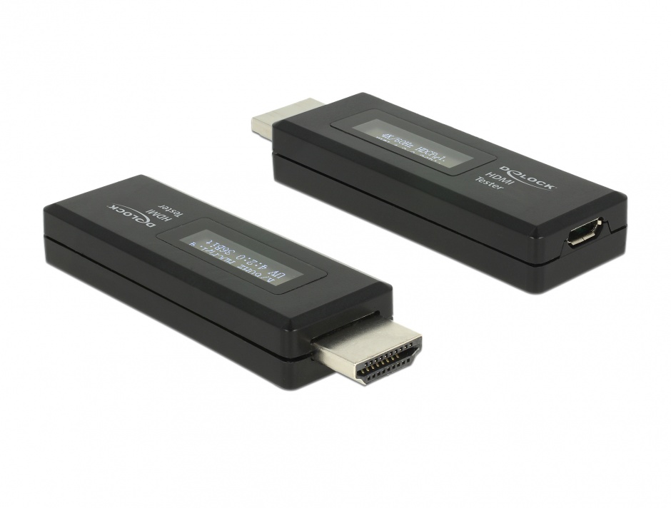 Tester HDMI pentru informatii EDID cu OLED display, Delock 63327 imagine noua
