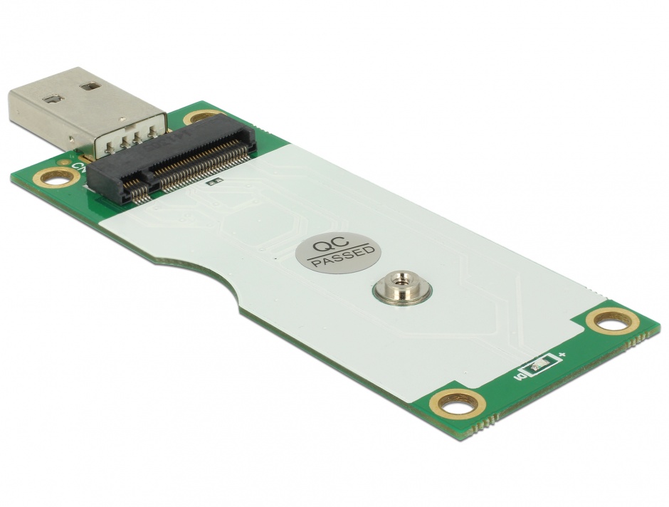 Adaptor USB tip A la M.2 Key B cu slot SIM, Delock 63446 conectica.ro