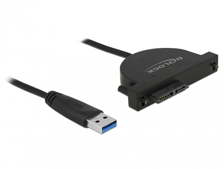 Adaptor USB 3.0 la Slim SATA 13 pini, Delock 64048 conectica.ro imagine noua tecomm.ro