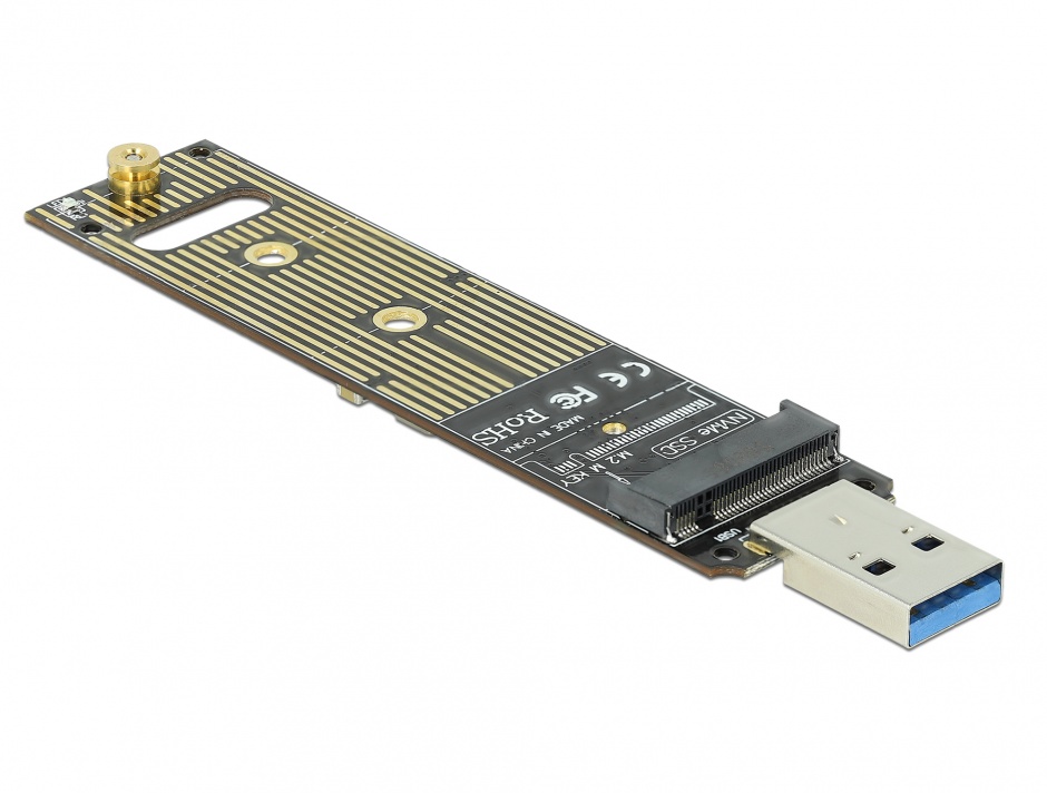 Adaptor USB 3.1 Gen 2 la M.2 NVMe PCIe SSD, Delock 64069 conectica.ro