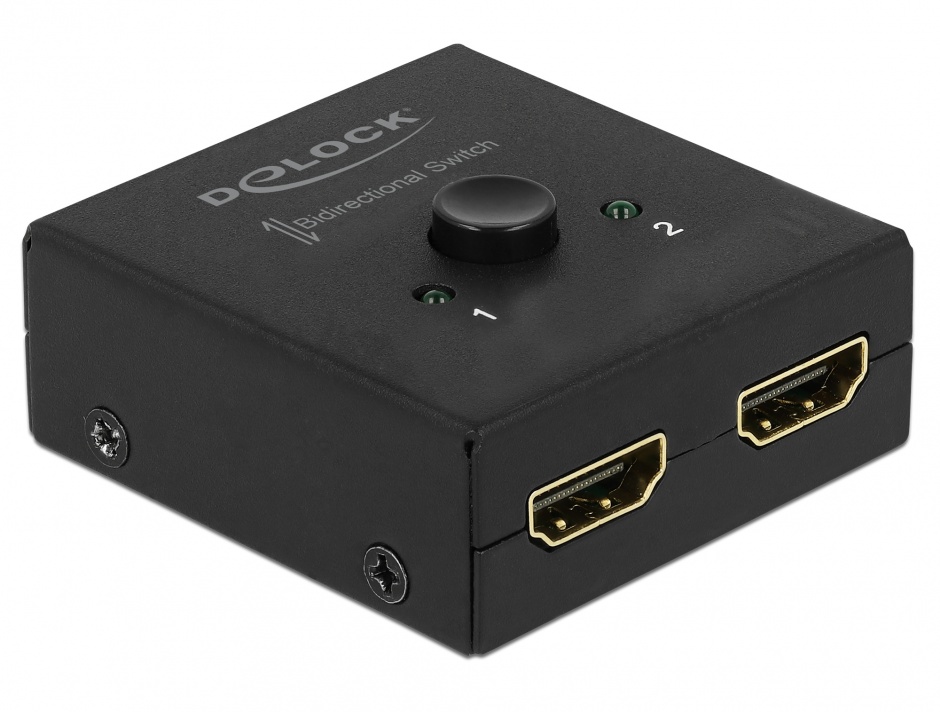 Switch bidirectional HDMI compact 4k60Hz, Delock 64072 conectica.ro imagine noua tecomm.ro