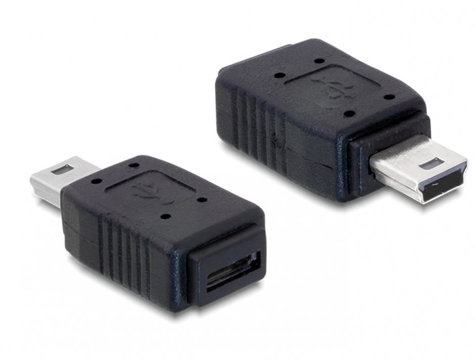 Adaptor mini USB la micro-B USB T-M, Delock 65155 65155