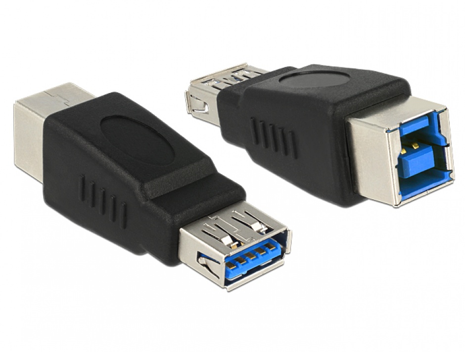 Adaptor USB 3.0 tip B la tip A M-M, Delock 65181