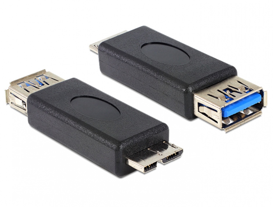 Adaptor USB 3.0 la micro USB B M-T, Delock 65183 conectica.ro