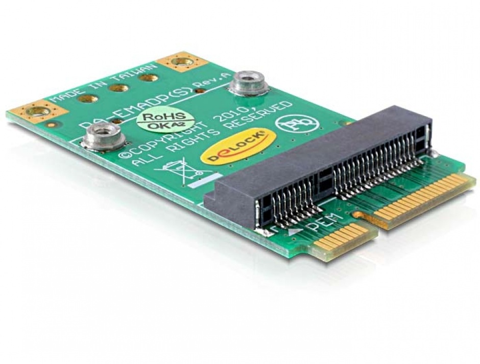 Adaptor Mini PCI Express half-size la full-size, Delock 65229 imagine noua