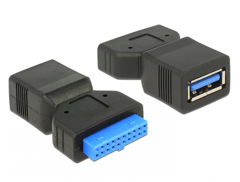 Adaptor usb 3.0 pin header 19 pini la usb 3.0-a m-m, delock 65288