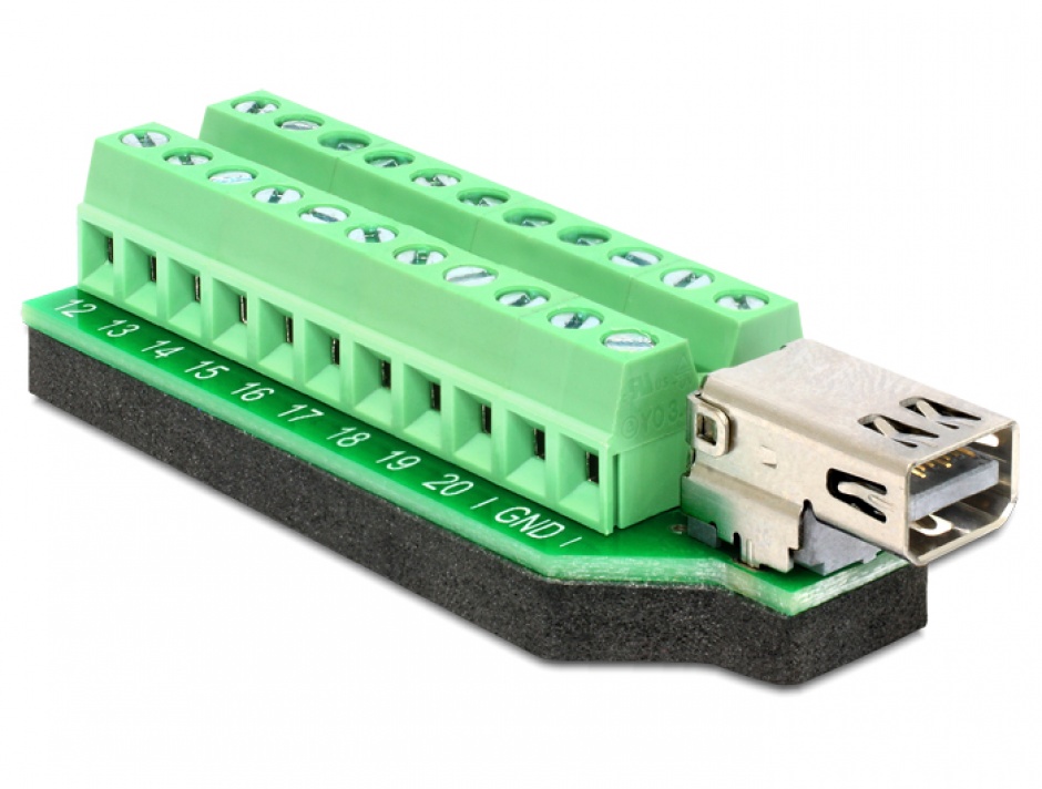 Adaptor mini displayport mama la bloc terminal 22 pini, delock 65394