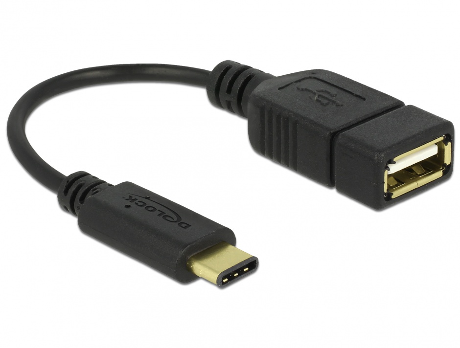 Adaptor USB tip C la USB 2.0-A T-M 15cm, Delock 65579 conectica.ro