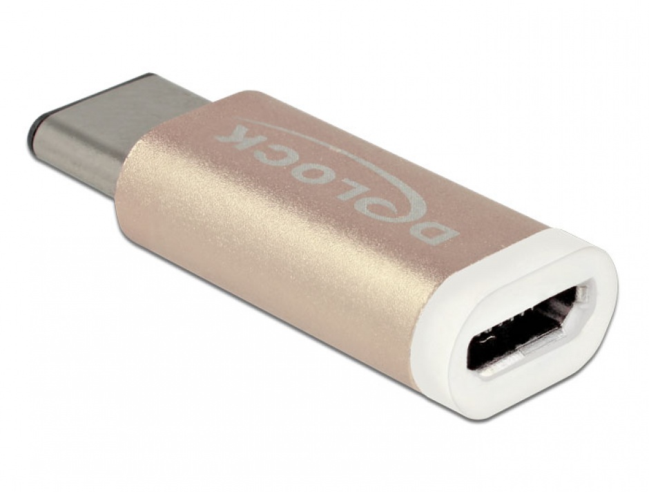 Adaptor micro USB la USB tip C 2.0 M-T, Delock 65677 conectica.ro