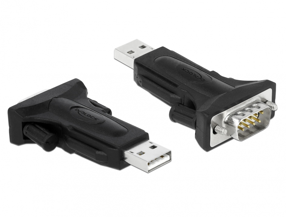 Adaptor USB la Serial RS-422/485 DB9 FTDI, Delock 66286 conectica.ro