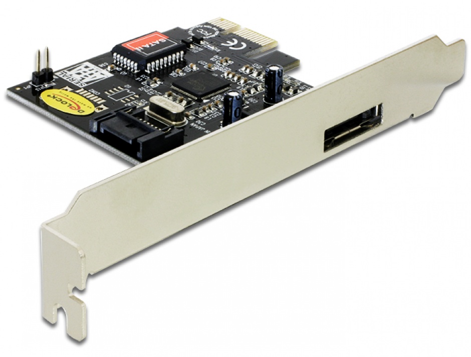 Placa pci express la 1x esata, 1x sata, delock 70157