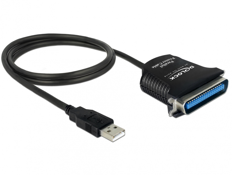 Cablu USB la paralel Centronics 36 pini 0.8m, Delock 82001 0.8m imagine noua 2022