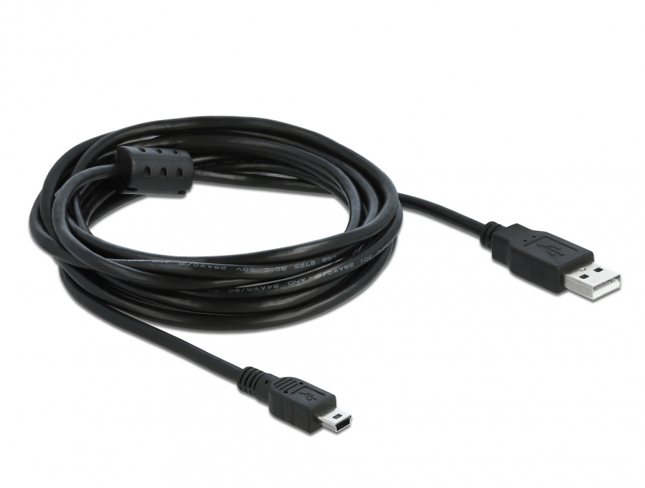 Cablu USB 2.0 la mini USB 3m, Delock 82311 -3M imagine noua 2022