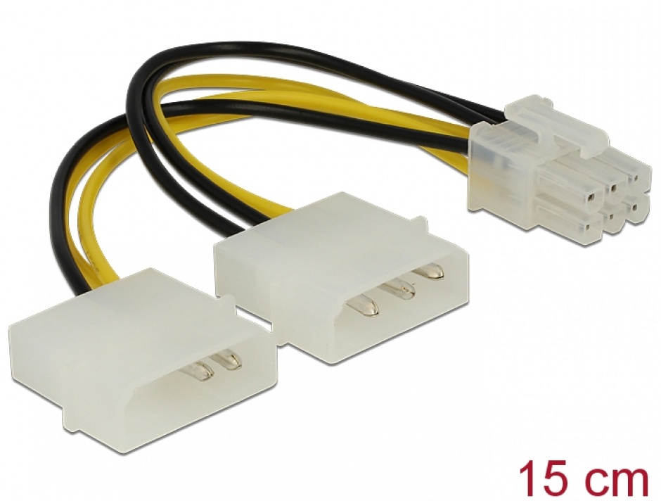 Cablu alimentare placa PCI Express 6 pini, Delock 82315 conectica.ro