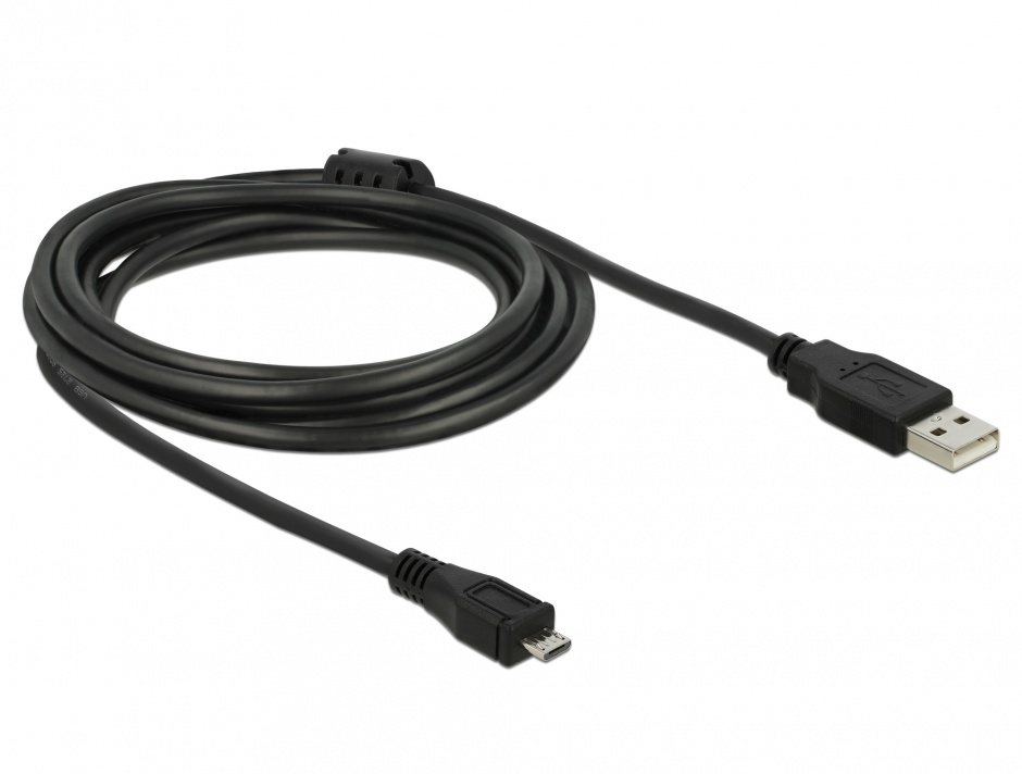 Cablu USB 2.0 la micro USB B T-T 3m, Delock 82336 -3M imagine noua 2022